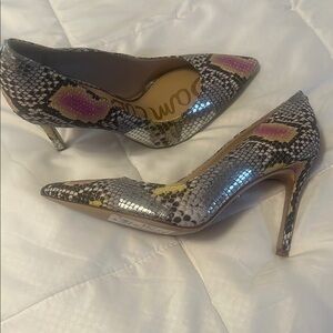 Sam Edelman Black and Gray Stiletto Heels